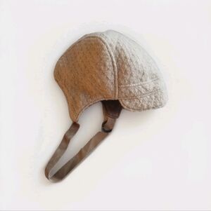 Rocks And Salt Aviator Tweed Cream Wool Blend Hat
